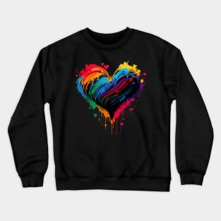 Heart with neon colors Crewneck Sweatshirt